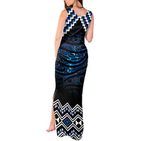 New Zealand Matariki Tank Maxi Dress Galaxy Styled Taniko LT7 - Polynesian Pride