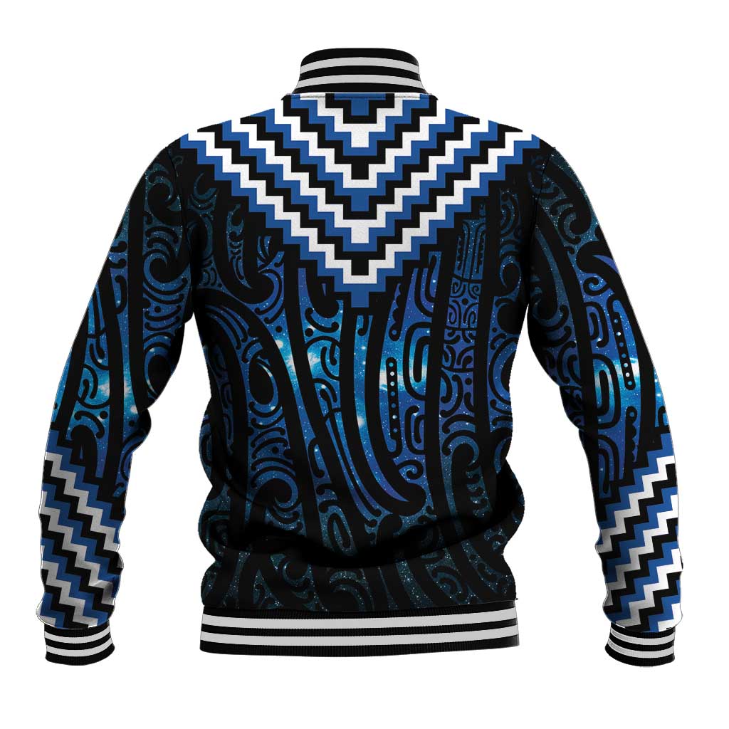 New Zealand Matariki Baseball Jacket Galaxy Poutama Motifs LT7 - Polynesian Pride