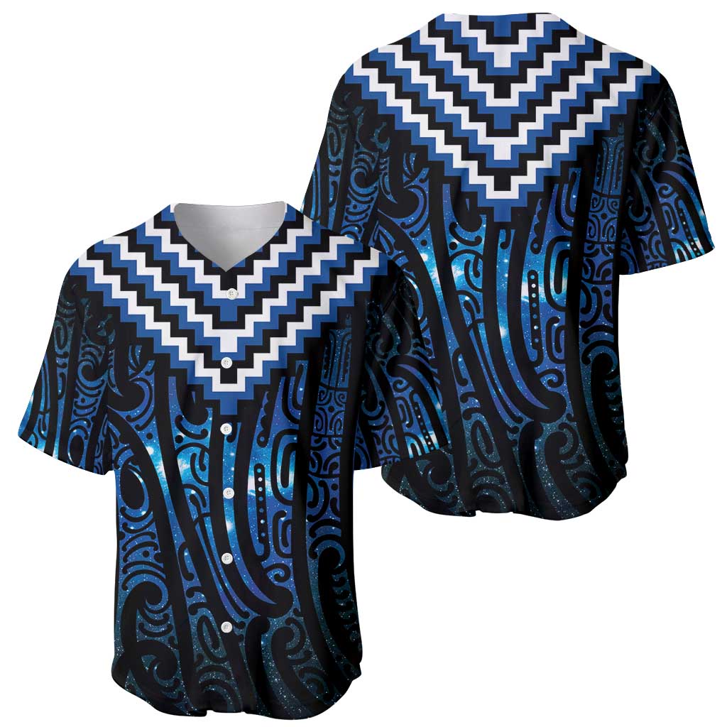 New Zealand Matariki Baseball Jersey Galaxy Poutama Motifs LT7 - Polynesian Pride
