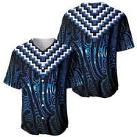 New Zealand Matariki Baseball Jersey Galaxy Poutama Motifs LT7 - Polynesian Pride