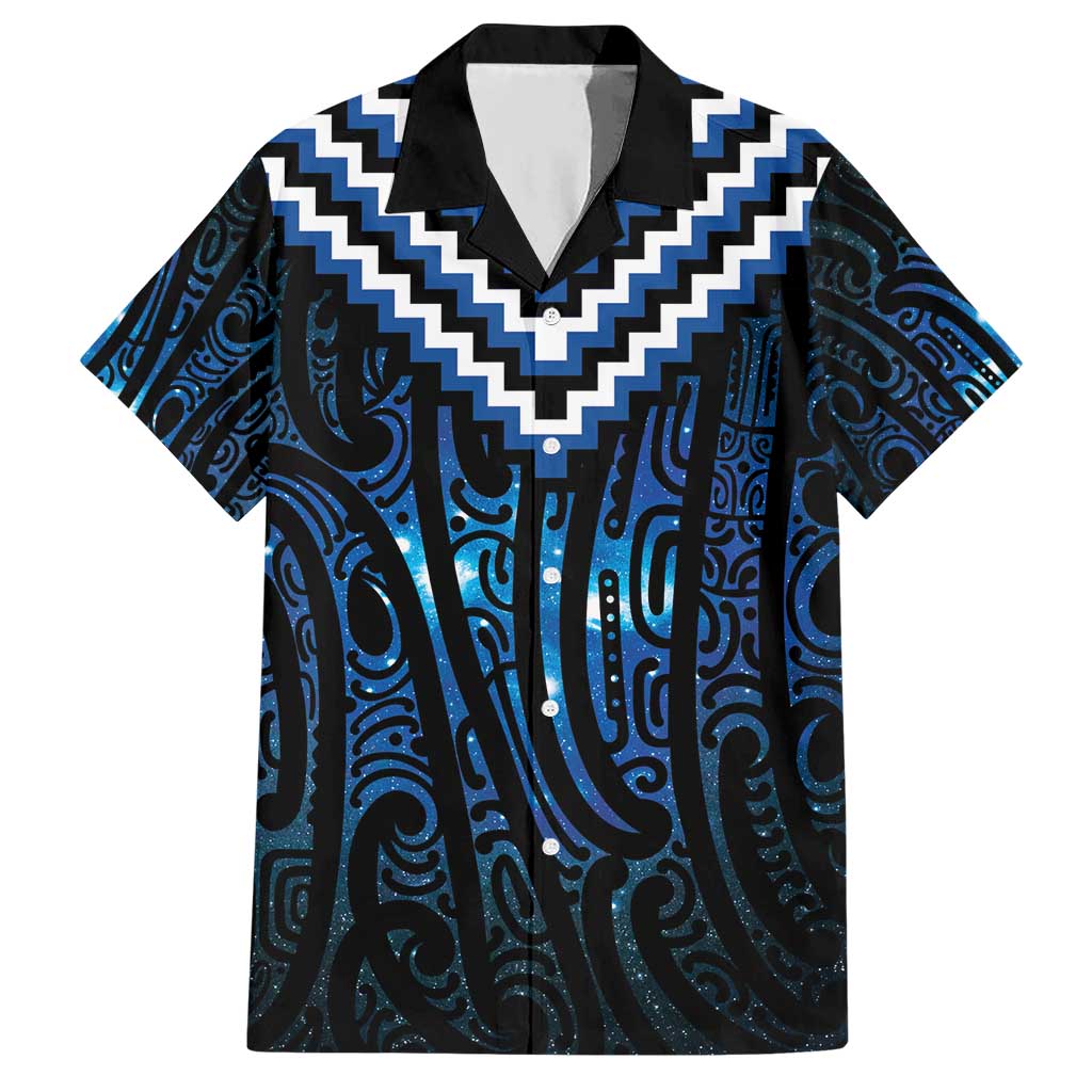 New Zealand Matariki Hawaiian Shirt Galaxy Poutama Motifs LT7 Blue - Polynesian Pride