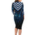 New Zealand Matariki Long Sleeve Bodycon Dress Galaxy Poutama Motifs