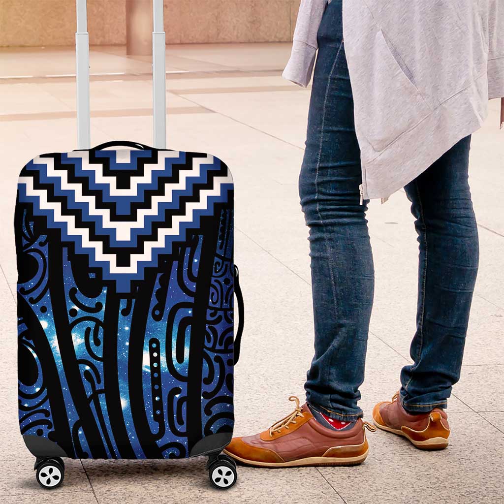 New Zealand Matariki Luggage Cover Galaxy Poutama Motifs