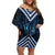 New Zealand Matariki Off Shoulder Short Dress Galaxy Poutama Motifs