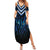 New Zealand Matariki Summer Maxi Dress Galaxy Poutama Motifs