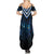 New Zealand Matariki Summer Maxi Dress Galaxy Poutama Motifs