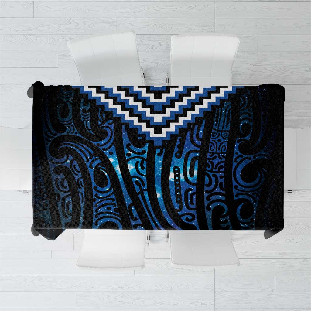 New Zealand Matariki Tablecloth Galaxy Poutama Motifs LT7 Blue - Polynesian Pride