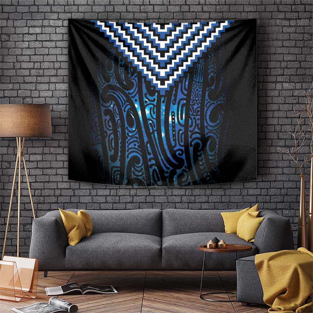 New Zealand Matariki Tapestry Galaxy Poutama Motifs LT7 Blue - Polynesian Pride