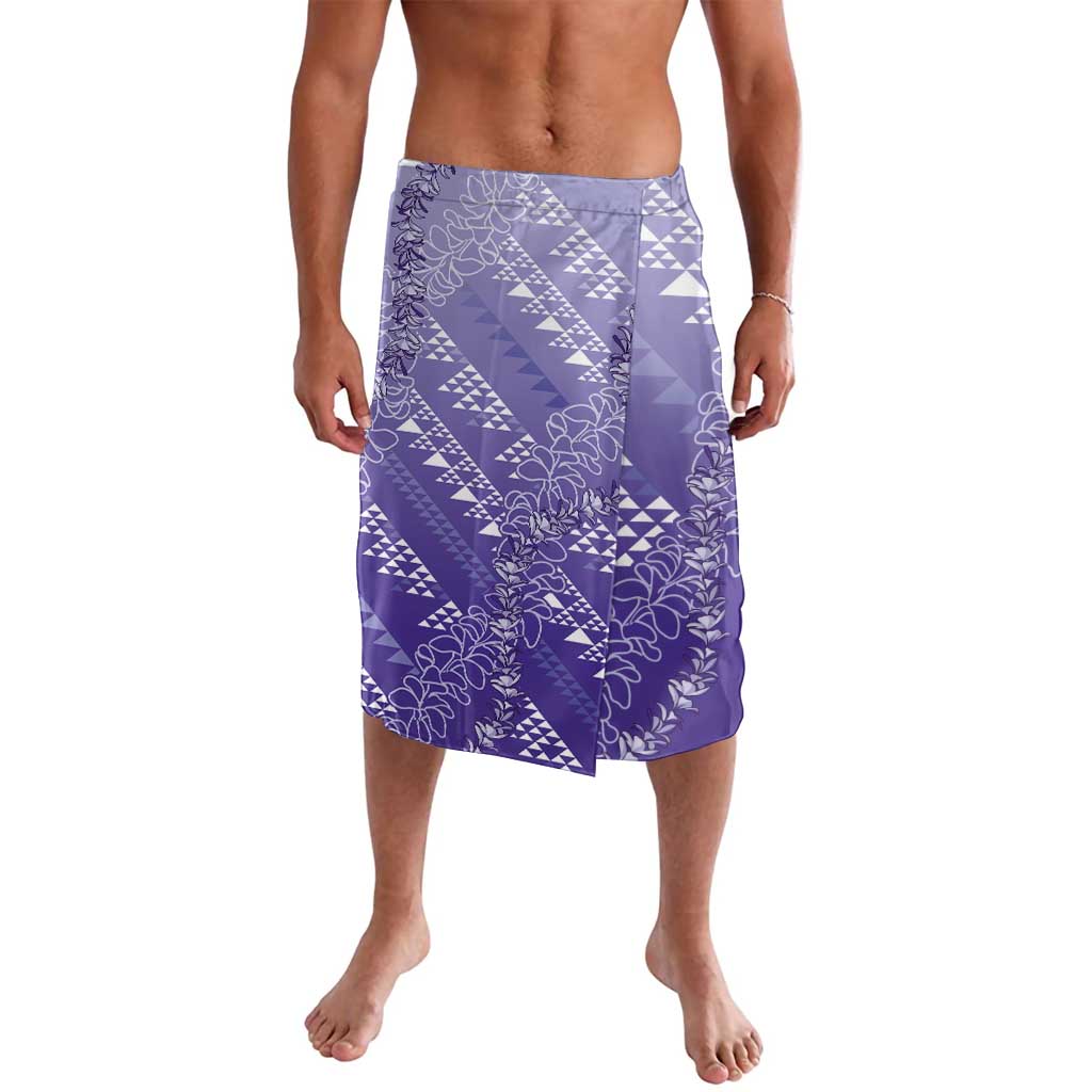 Hawaii Lavender Kapa Lavalava Vintage 'Ohe Kāpala Motifs Mix Plumeria Leis LT7 Lavender - Polynesian Pride