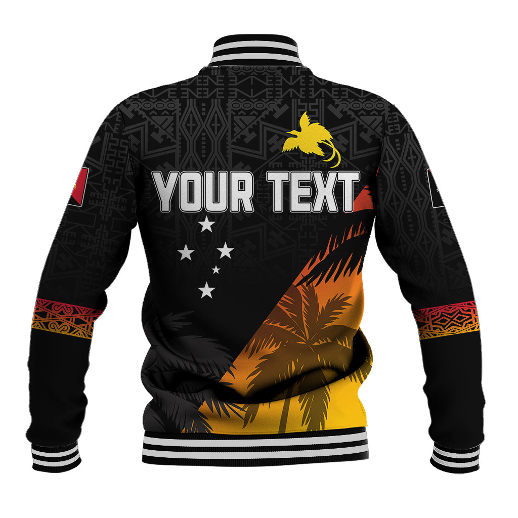 Personalised PNG Hunters Rugby Baseball Jacket Palm Trees Simple LT7 - Polynesian Pride