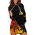 Personalised PNG Hunters Rugby Hoodie Dress Palm Trees Simple LT7 Black - Polynesian Pride