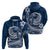 Polynesian Plumeria Hoodie Ride The Waves Navy Blue LT7 - Polynesian Pride