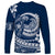 Polynesian Plumeria Long Sleeve Shirt Ride The Waves - Navy Blue LT7 - Polynesian Pride