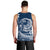 Polynesian Plumeria Men Tank Top Ride The Waves - Navy Blue LT7 - Polynesian Pride