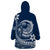 Polynesian Plumeria Wearable Blanket Hoodie Ride The Waves - Navy Blue LT7 - Polynesian Pride