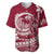 Polynesian Plumeria Baseball Jersey Ride The Waves - Burgundy LT7 Burgundy - Polynesian Pride