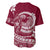 Polynesian Plumeria Baseball Jersey Ride The Waves - Burgundy LT7 - Polynesian Pride