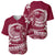 Polynesian Plumeria Baseball Jersey Ride The Waves - Burgundy LT7 - Polynesian Pride