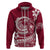 Polynesian Plumeria Hoodie Ride The Waves Burgundy LT7 - Polynesian Pride