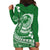 Polynesian Plumeria Hoodie Dress Ride The Waves - Green LT7 - Polynesian Pride