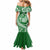 Polynesian Plumeria Mermaid Dress Ride The Waves - Green LT7 - Polynesian Pride