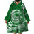 Polynesian Plumeria Wearable Blanket Hoodie Ride The Waves - Green LT7 - Polynesian Pride