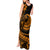 Polynesian Plumeria Tank Maxi Dress Ride The Waves - Orange LT7 - Polynesian Pride