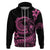 Polynesian Plumeria Hoodie Ride The Waves Pink LT7 - Polynesian Pride