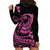 Polynesian Plumeria Hoodie Dress Ride The Waves - Pink LT7 - Polynesian Pride