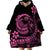 Polynesian Plumeria Wearable Blanket Hoodie Ride The Waves - Pink LT7 - Polynesian Pride