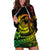 Polynesian Plumeria Hoodie Dress Ride The Waves - Reggae LT7 Reggae - Polynesian Pride