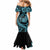 Polynesian Plumeria Mermaid Dress Ride The Waves - Turquoise LT7 - Polynesian Pride