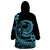 Polynesian Plumeria Wearable Blanket Hoodie Ride The Waves - Turquoise LT7 - Polynesian Pride