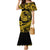 Polynesian Plumeria Mermaid Dress Ride The Waves - Yellow LT7 Women Yellow - Polynesian Pride