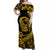 Polynesian Plumeria Off Shoulder Maxi Dress Ride The Waves - Yellow LT7 Women Yellow - Polynesian Pride