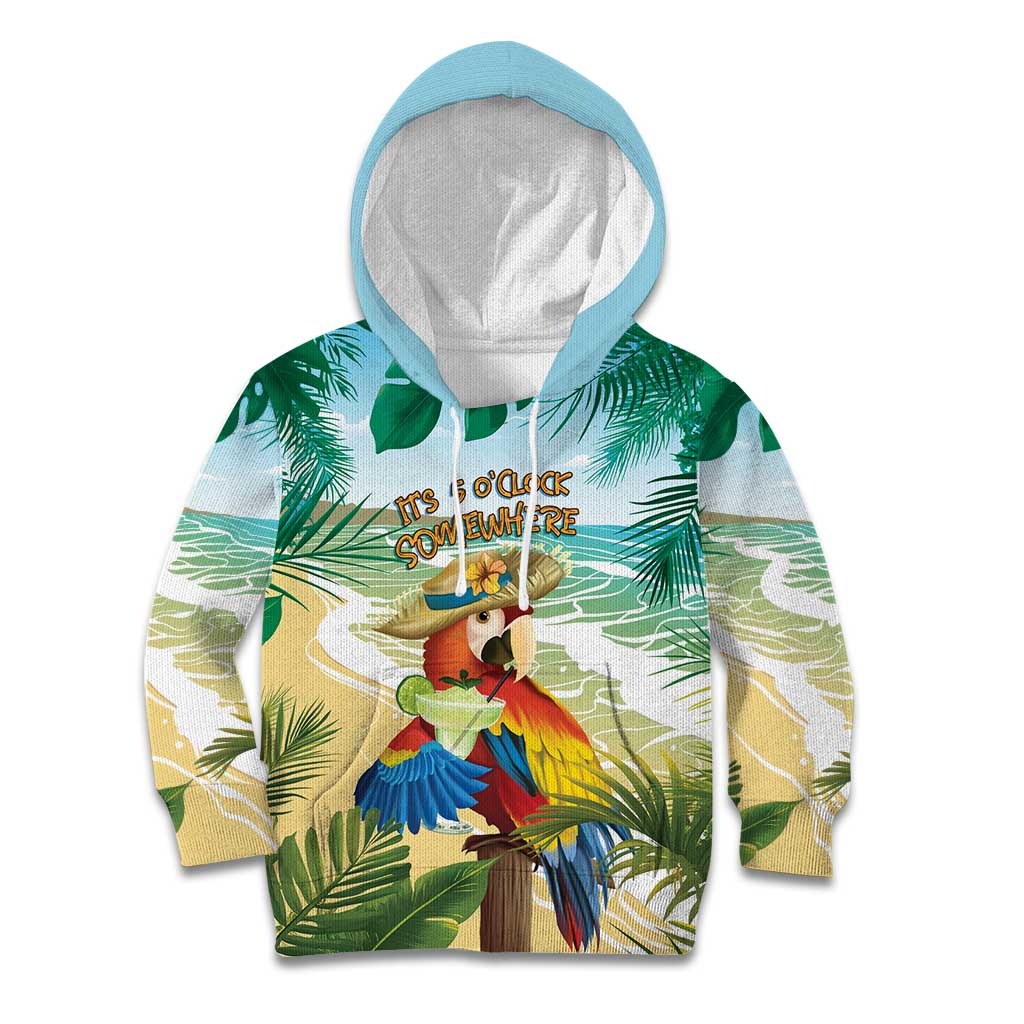 Aloha Hawaii It's 5 o'clock Somewhere Kid Hoodie LT7 Hoodie Blue - Polynesian Pride