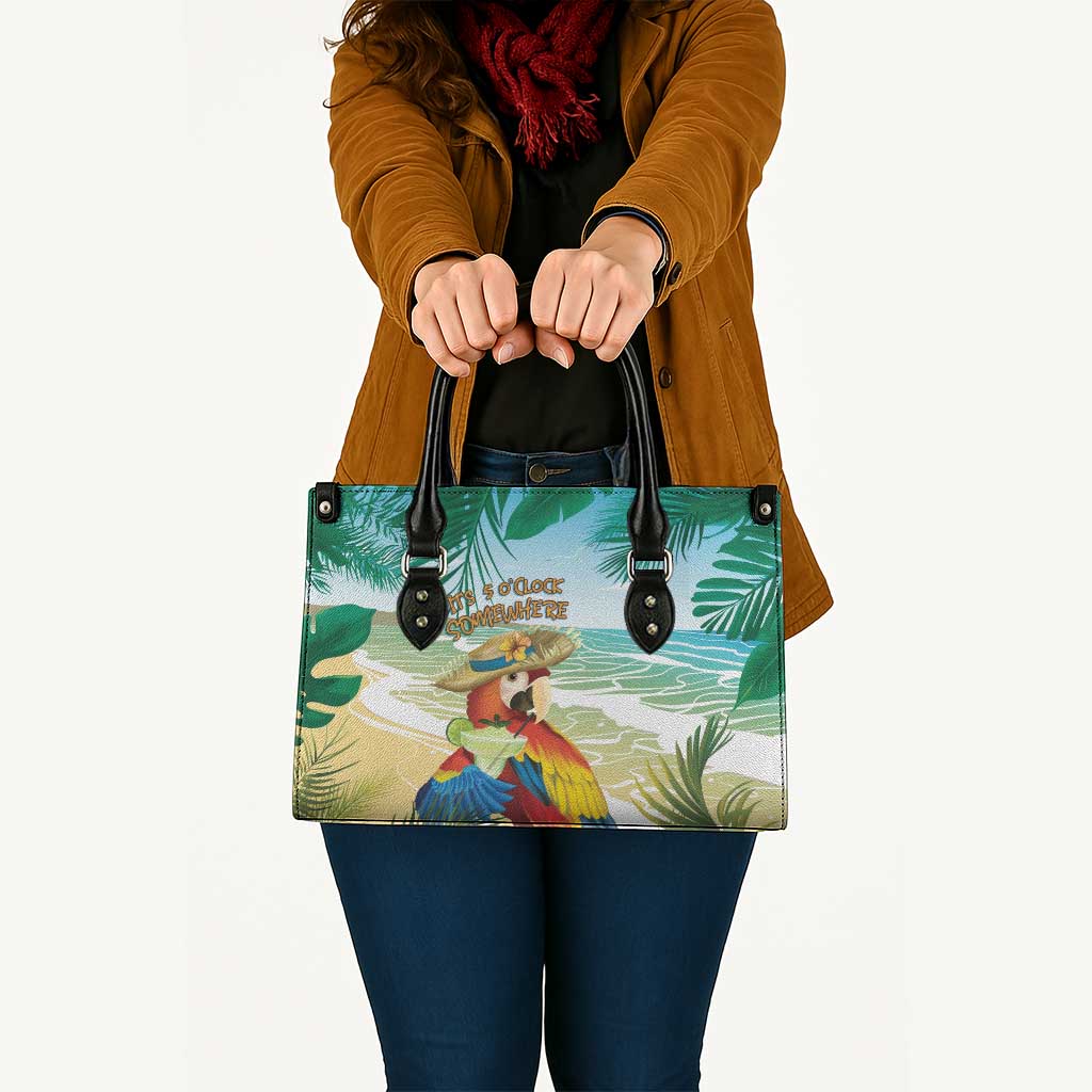 Aloha Hawaii It's 5 o'clock Somewhere Leather Bag LT7 - Polynesian Pride