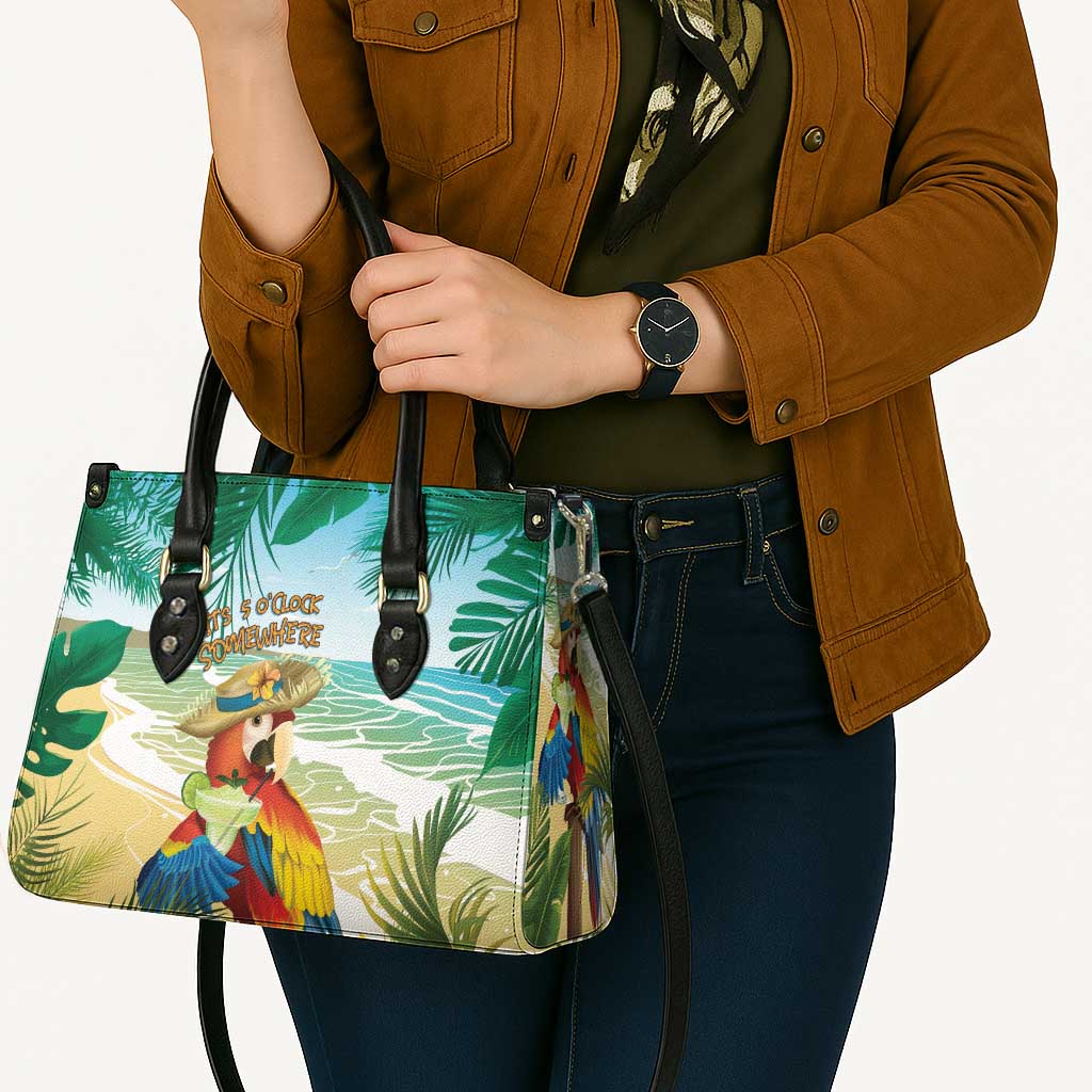 Aloha Hawaii It's 5 o'clock Somewhere Leather Bag LT7 - Polynesian Pride