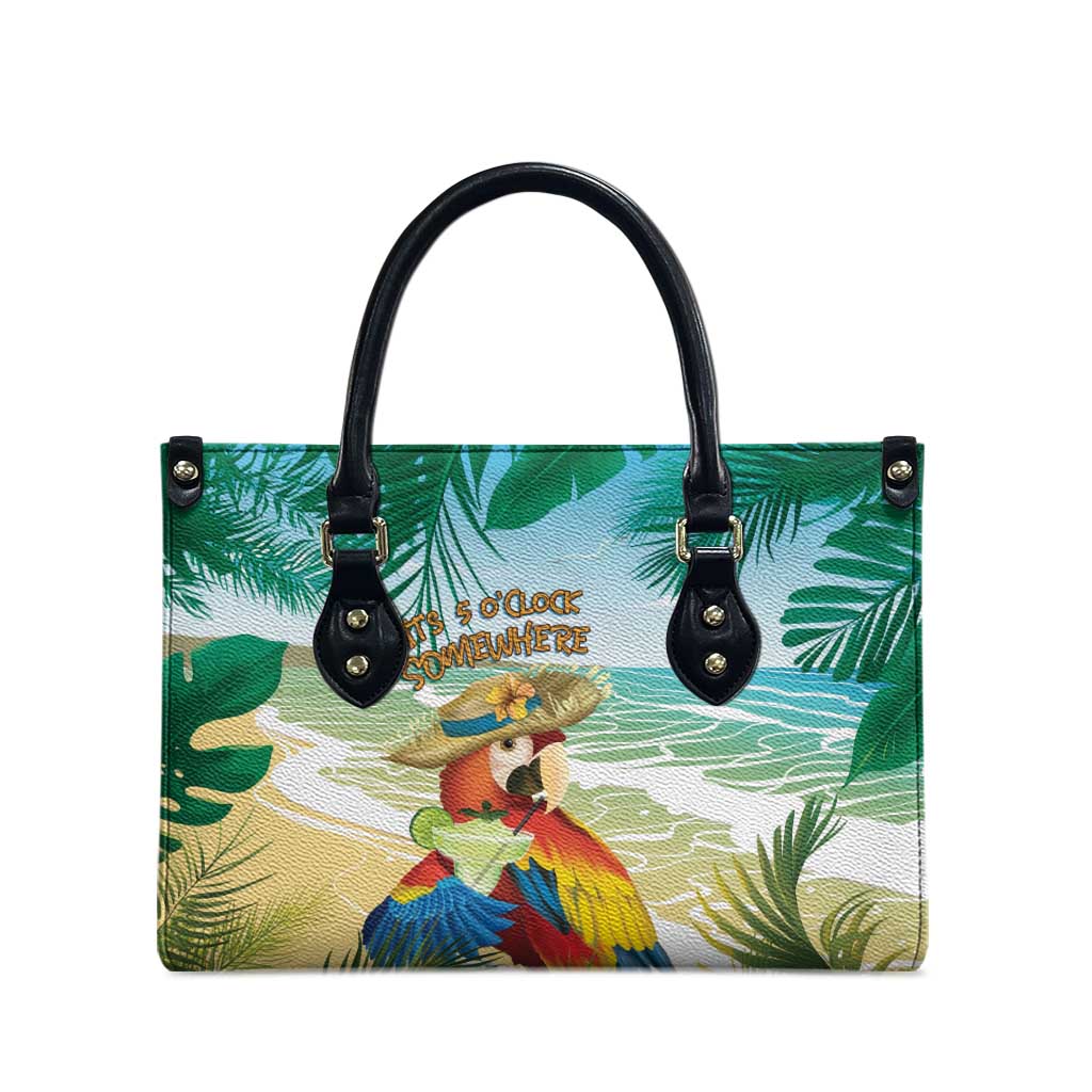 Aloha Hawaii It's 5 o'clock Somewhere Leather Bag LT7 - Polynesian Pride