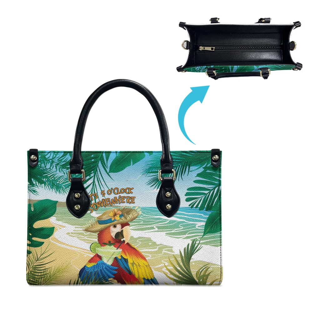 Aloha Hawaii It's 5 o'clock Somewhere Leather Bag LT7 - Polynesian Pride