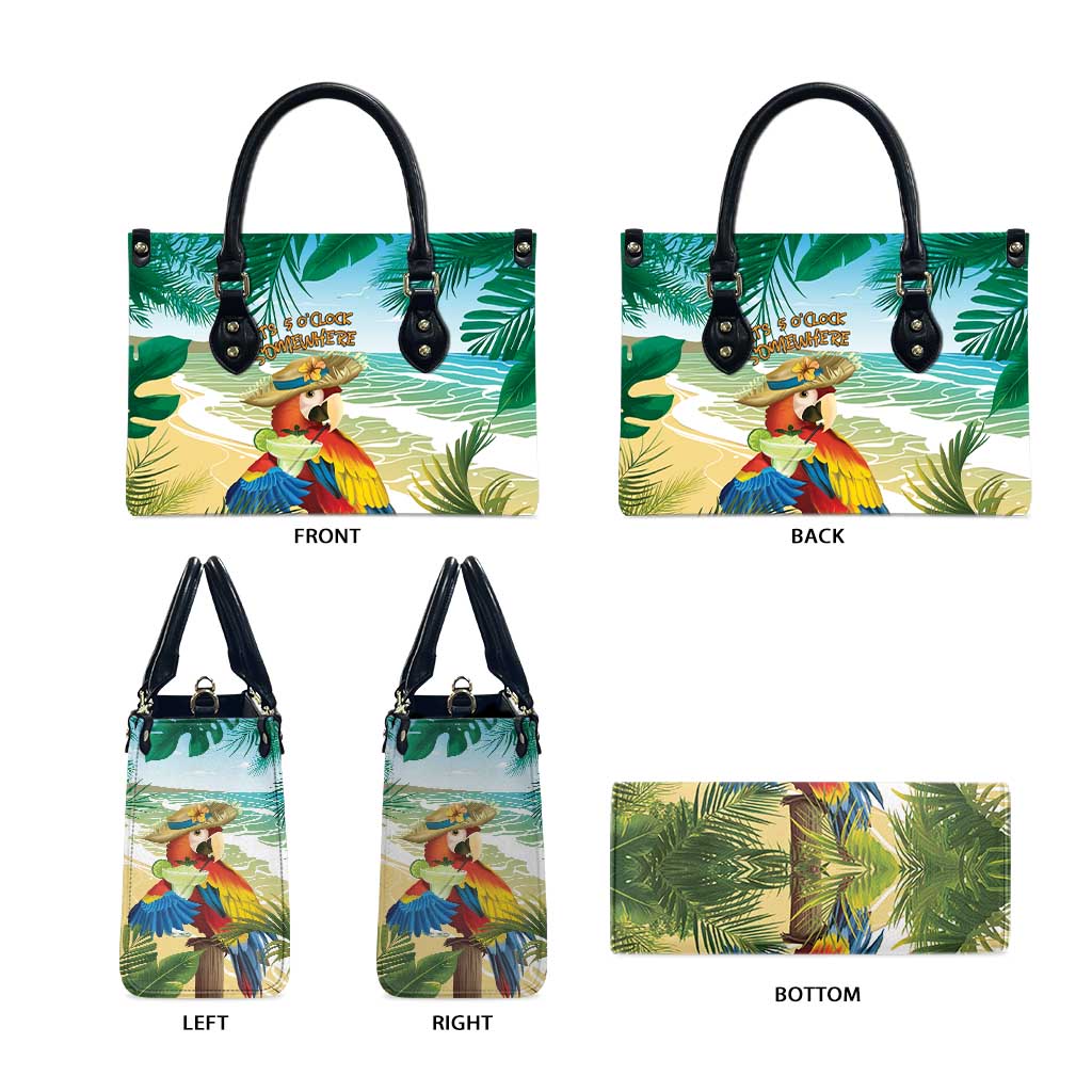 Aloha Hawaii It's 5 o'clock Somewhere Leather Bag LT7 - Polynesian Pride