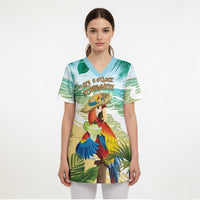 Aloha Hawaii It's 5 o'clock Somewhere Scrub Top LT7 - Polynesian Pride