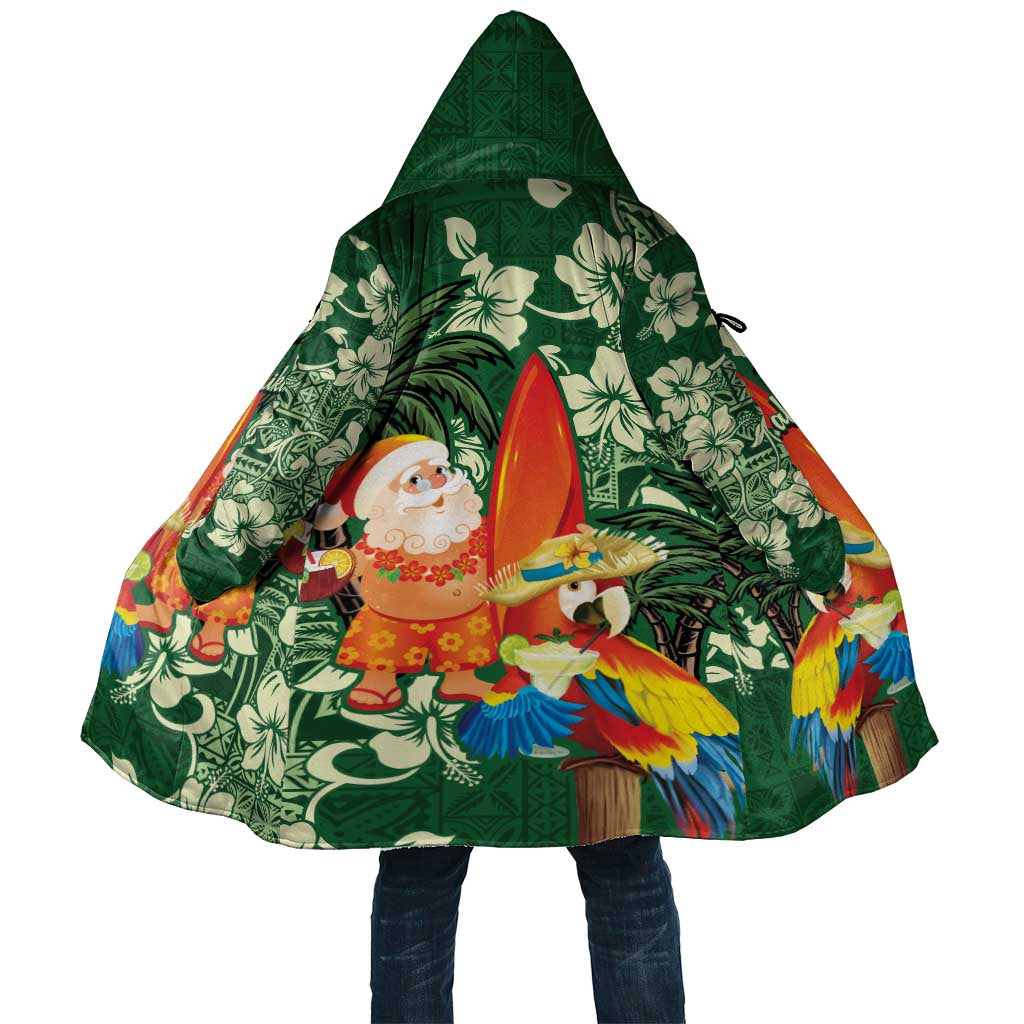 Moss Green Tropical Christmas Hawaii Tapa Cloak Aloha Santa Drink Party LT7 Unisex Green - Polynesian Pride