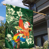 Moss Green Tropical Christmas Hawaii Tapa Garden Flag Aloha Santa Drink Party LT7 - Polynesian Pride