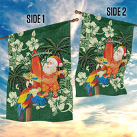 Moss Green Tropical Christmas Hawaii Tapa Garden Flag Aloha Santa Drink Party LT7 - Polynesian Pride