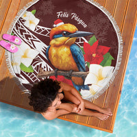 Felis Pasgua Guam Beach Blanket Christmas Sihek Kingfisher with Guasali LT7 - Polynesian Pride