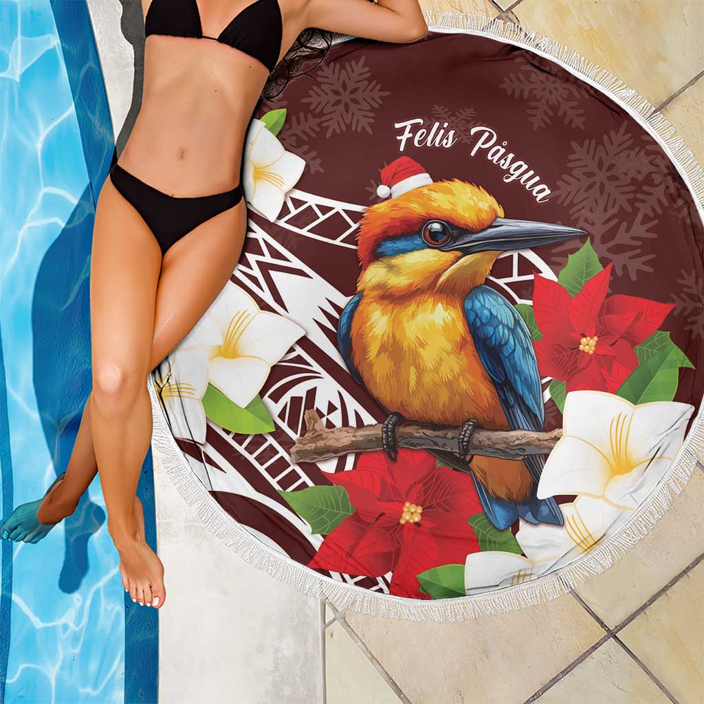 Felis Pasgua Guam Beach Blanket Christmas Sihek Kingfisher with Guasali LT7 - Polynesian Pride