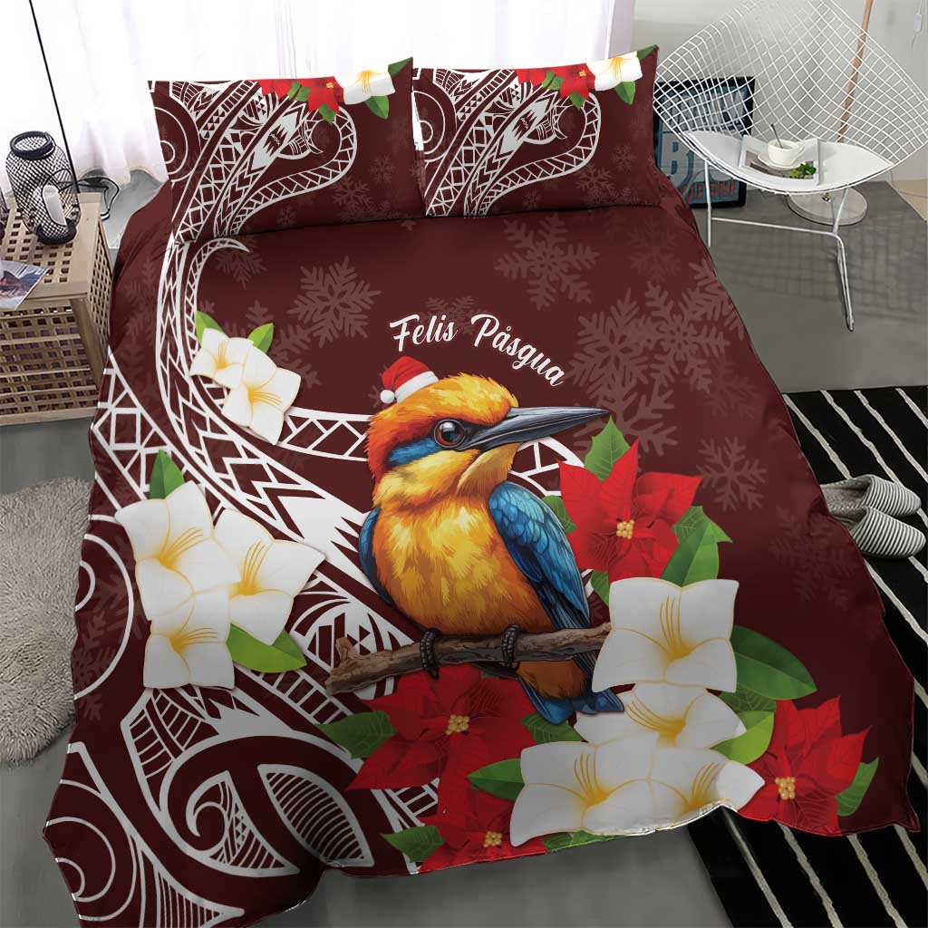 Felis Pasgua Guam Bedding Set Christmas Sihek Kingfisher with Guasali LT7 - Polynesian Pride