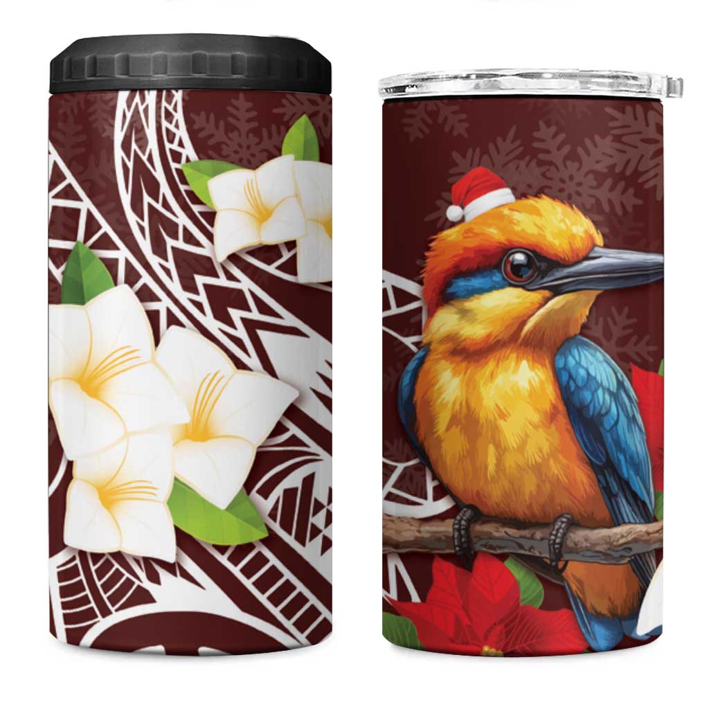 Felis Pasgua Guam 4 in 1 Can Cooler Tumbler Christmas Sihek Kingfisher with Guasali LT7 One Size: 16 oz Crimson - Polynesian Pride