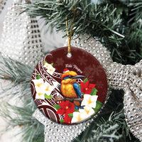 Felis Pasgua Guam Ceramic Ornament Christmas Sihek Kingfisher with Guasali LT7 - Polynesian Pride